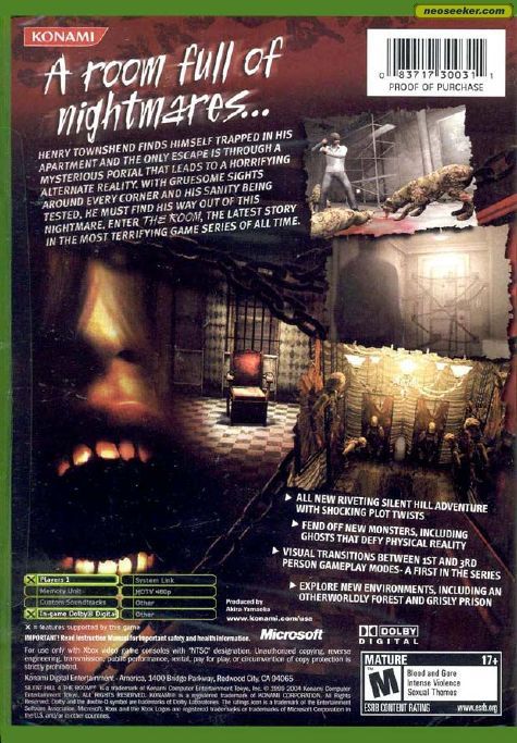 Silent Hill 4 The Room - Microsoft Xbox (Konami - 1) video game collectible [Barcode 7350028120017] - Main Image 2