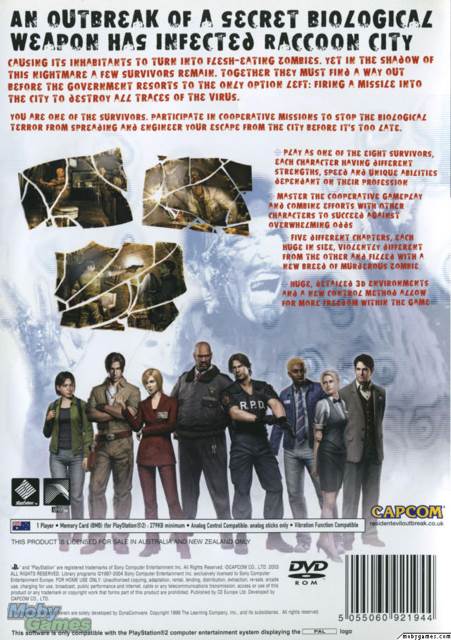 Resident Evil: Outbreak - Sony PlayStation 2 (PS2) (Capcom - 1) video game collectible [Barcode 5030935040593] - Main Image 2