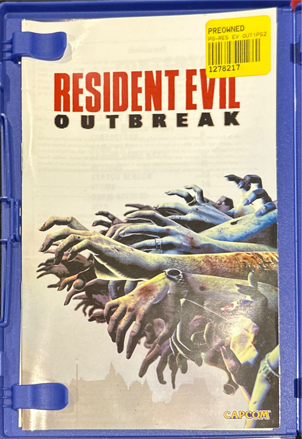 Resident Evil: Outbreak - Sony PlayStation 2 (PS2) (Capcom - 1) video game collectible [Barcode 5055060921944] - Main Image 3