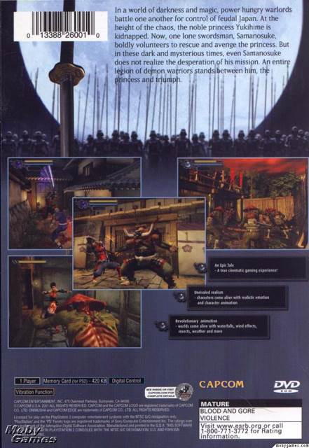 Onimusha - Sony PlayStation 2 (PS2) (Capcom - 1) video game collectible [Barcode 5055060920008] - Main Image 2