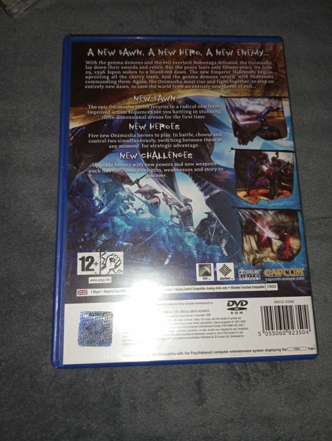 Onimusha Dawn Of Dreams - Sony PlayStation 2 (PS2) (Capcom - 1) video game collectible [Barcode 030936050027] - Main Image 2