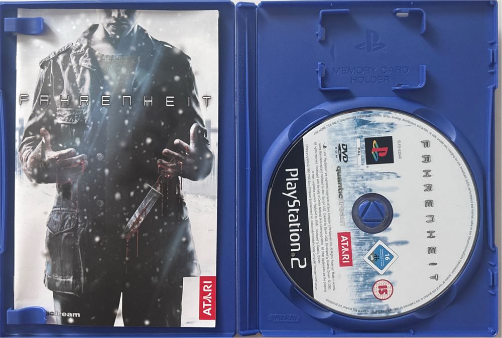 Fahrenheit - Sony PlayStation 2 (PS2) (Atari - 1) video game collectible [Barcode 3546430118207] - Main Image 3