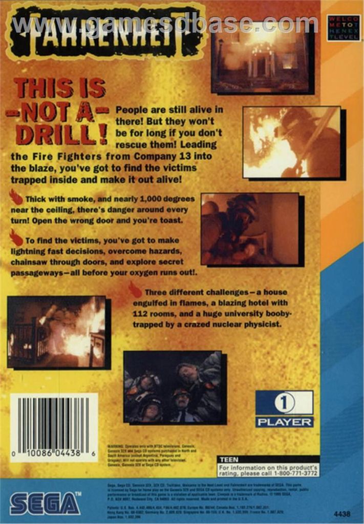 Fahrenheit - Sega CD (Sega) video game collectible - Main Image 2