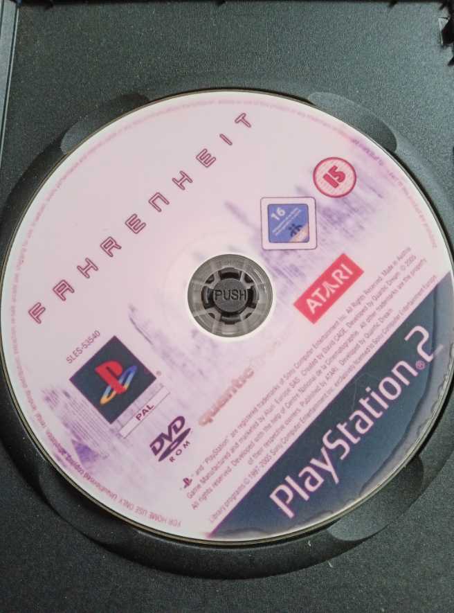 Fahrenheit - Sony PlayStation 2 (PS2) (Atari - 1) video game collectible - Main Image 3