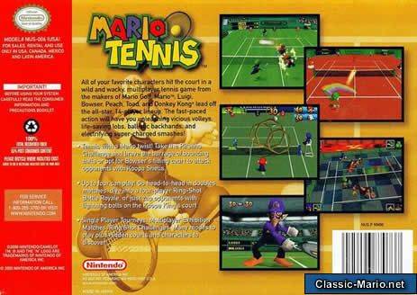 Mario Tennis - Nintendo 64 (N64) (Nintendo - 4) video game collectible [Barcode 045496870737] - Main Image 2