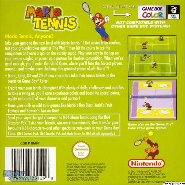 Mario Tennis - Nintendo Game Boy Color (Nintendo - 2) video game collectible - Main Image 2