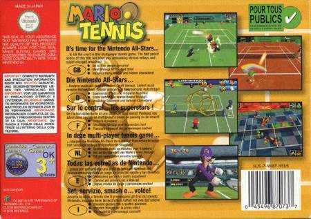 Mario Tennis - Nintendo 64 (N64) (Nintendo - 1-4) video game collectible - Main Image 2