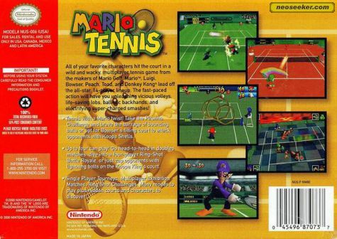 Mario Tennis - Nintendo 64 (N64) (4) video game collectible - Main Image 2