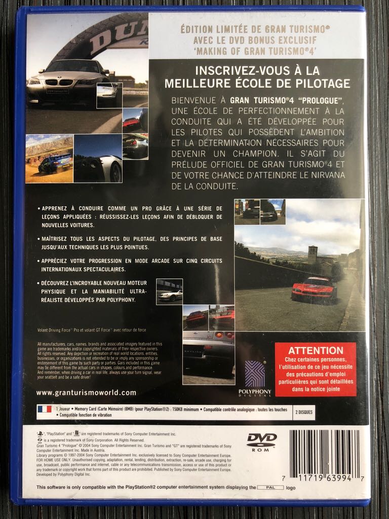 Gran Turismo 4 Prologue - Sony PlayStation 2 (PS2) (Sony Computer Entertainment - 2) video game collectible [Barcode 711719639947] - Main Image 2