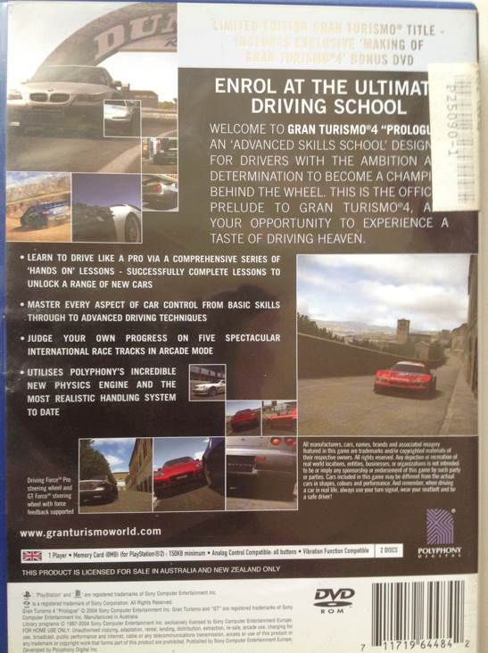 Gran Turismo 4 Prologue - Sony PlayStation 2 (PS2) (Polyphony Digital - 1) video game collectible [Barcode 711719644842] - Main Image 2