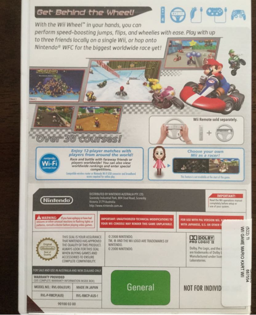 Mariokart - Nintendo Wii video game collectible - Main Image 2