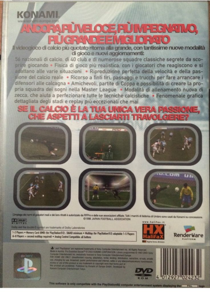 Pro Evolution Soccer 2 - Sony PlayStation 2 (PS2) (Umbro - 1-2) video game collectible [Barcode 4012927024232] - Main Image 2