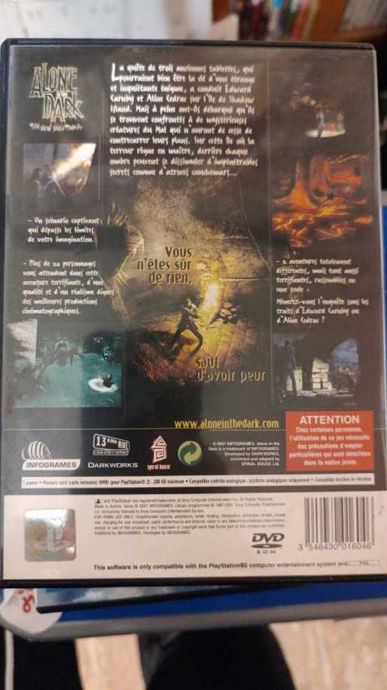 Alone in the dark : the new nightmare - Sony PlayStation 2 (PS2) (Infogrames - 1) video game collectible [Barcode 3546430016046] - Main Image 2