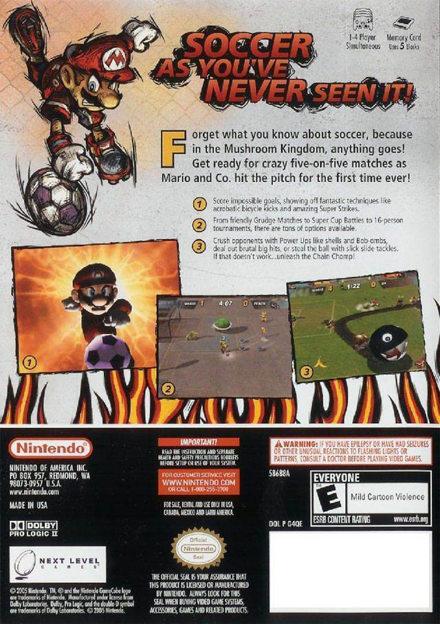 Super Mario Strikers - Nintendo GameCube (Nintendo - 4) video game collectible [Barcode 045496963262] - Main Image 2
