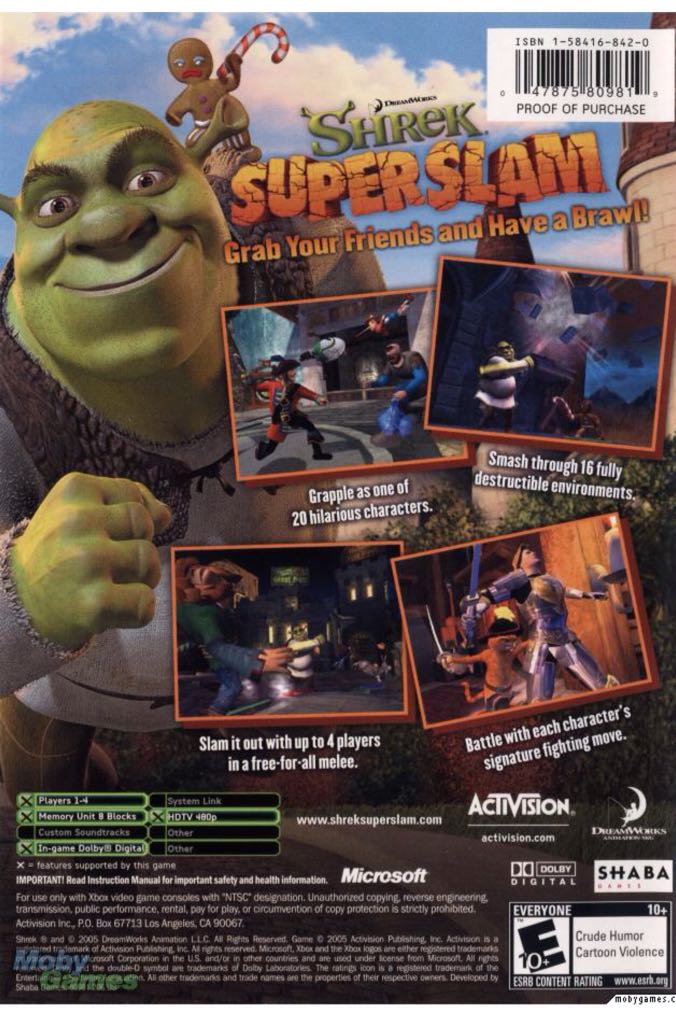 Shrek SuperSlam - Microsoft Xbox (4) video game collectible [Barcode 5030917032158] - Main Image 2