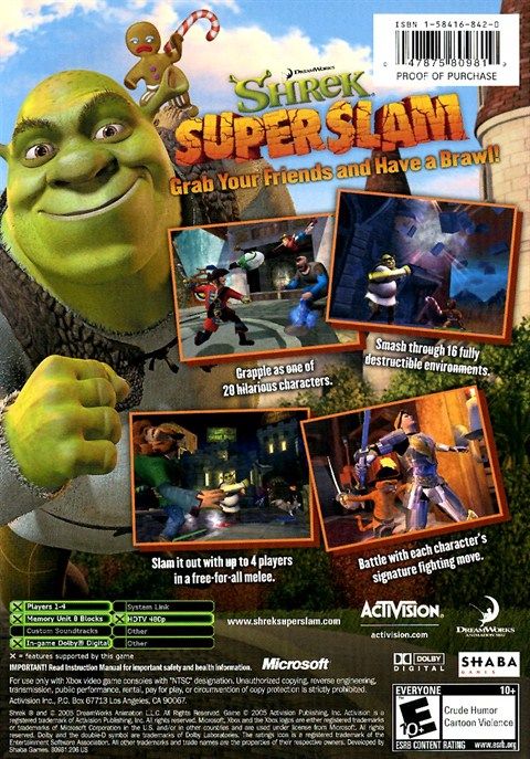 Shrek SuperSlam - Microsoft Xbox (Activision/Universal Brand Development - 1-4) video game collectible - Main Image 2