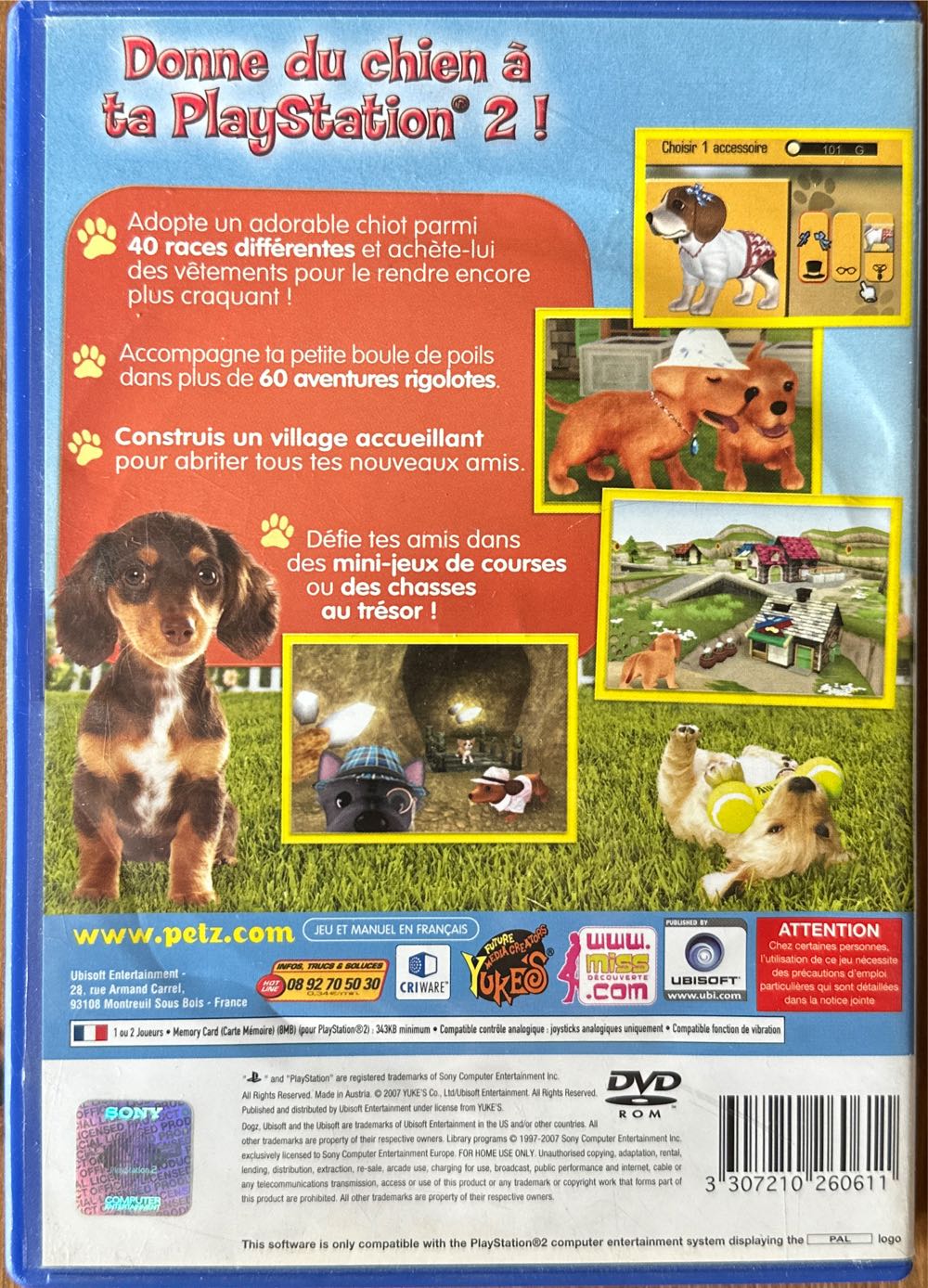 Dogz 2 - Sony PlayStation 2 (PS2) (Ubisoft™) video game collectible [Barcode 3307210260611] - Main Image 2