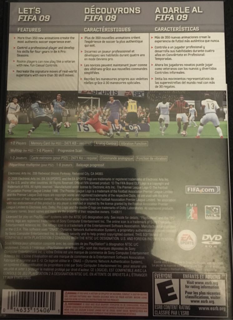 FIFA Soccer 2009 - Sony PlayStation 2 (PS2) video game collectible - Main Image 2