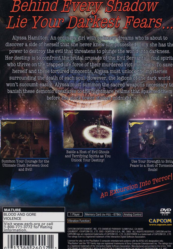 Clock Tower 3 - Sony PlayStation 2 (PS2) (Capcom - 1) video game collectible [Barcode 5055060920930] - Main Image 2