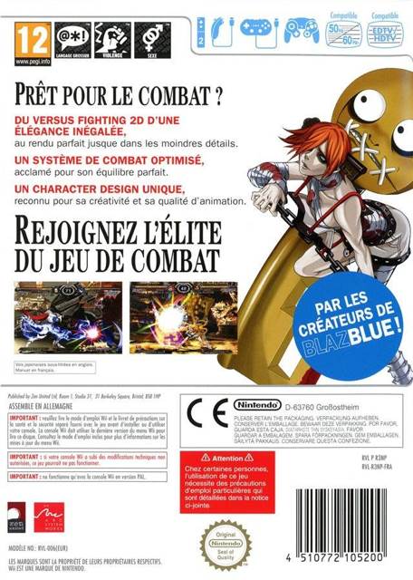 Guilty Gear XX Accent Core Plus - Nintendo Wii (1) video game collectible [Barcode 5060201651475] - Main Image 2