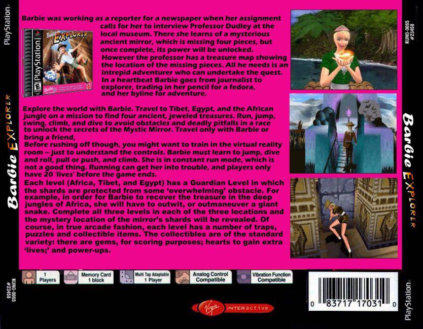 Barbie: Explorer - Sony PlayStation (Vivendi Universal Games - 1) video game collectible [Barcode 020626712811] - Main Image 2