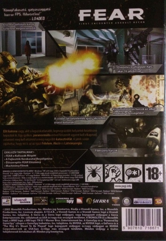 FEAR GOLD - PC (Vivendi Games) video game collectible [Barcode 020626726429] - Main Image 2