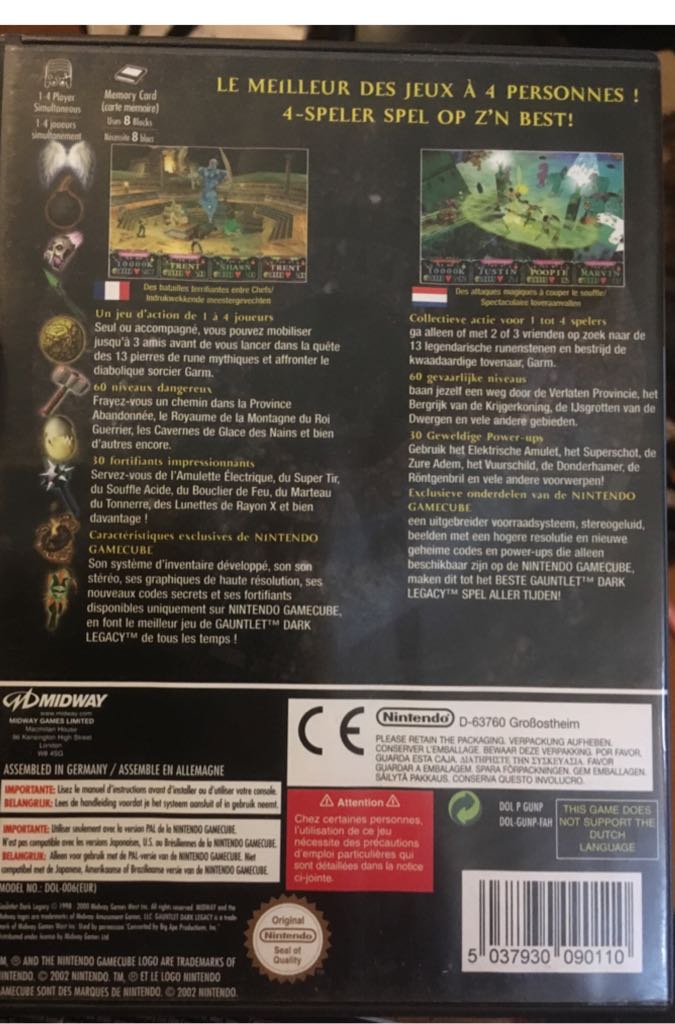 GAUNTLET DARK LEGACY - Nintendo GameCube (Midway) video game collectible [Barcode 5037930090110] - Main Image 2