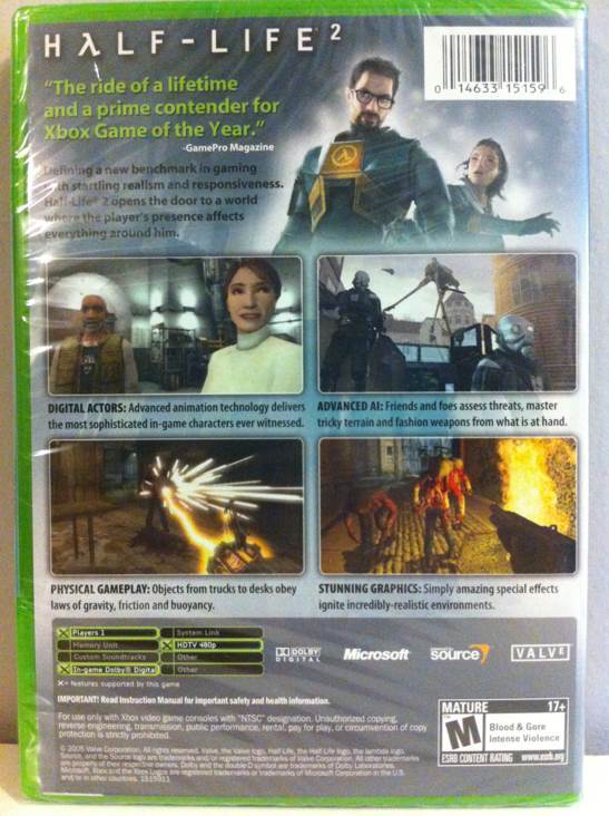 Half-Life 2 - Microsoft Xbox (Valve Corporation - 1) video game collectible - Main Image 2