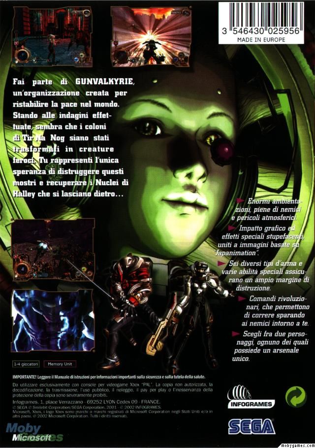 Gun Valkyrie - Microsoft Xbox (Sega - 1) video game collectible [Barcode 3546430025949] - Main Image 2