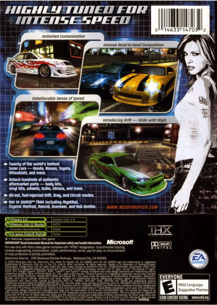 Need For Speed Underground - PC ((EA) Electronic Arts - 1) video game collectible [Barcode 5030932036162] - Main Image 2