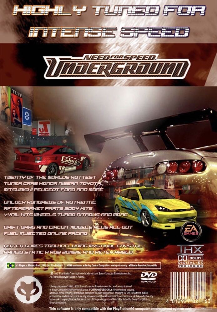 Need For Speed Underground - Sony PlayStation 2 (PS2) ((EA) Electronic Arts - 2) video game collectible [Barcode 5030934040082] - Main Image 2
