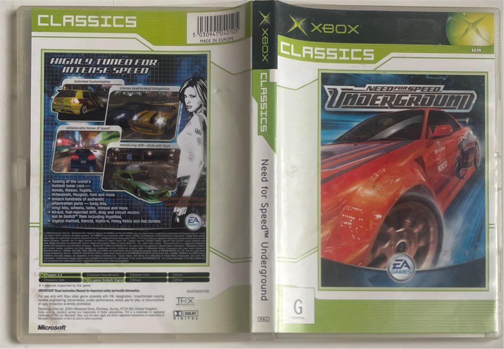 Need For Speed: Underground - Microsoft Xbox ((EA) Electronic Arts - 1) video game collectible [Barcode 5030941040105] - Main Image 4