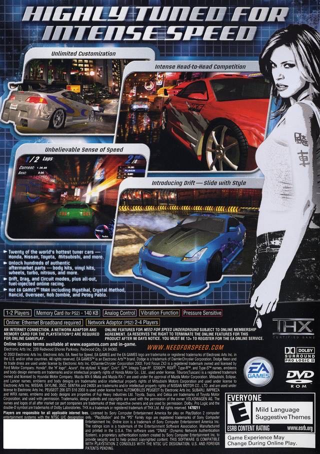Need for Speed: Underground - Sony PlayStation 2 (PS2) (EA Games - 2) video game collectible - Main Image 2