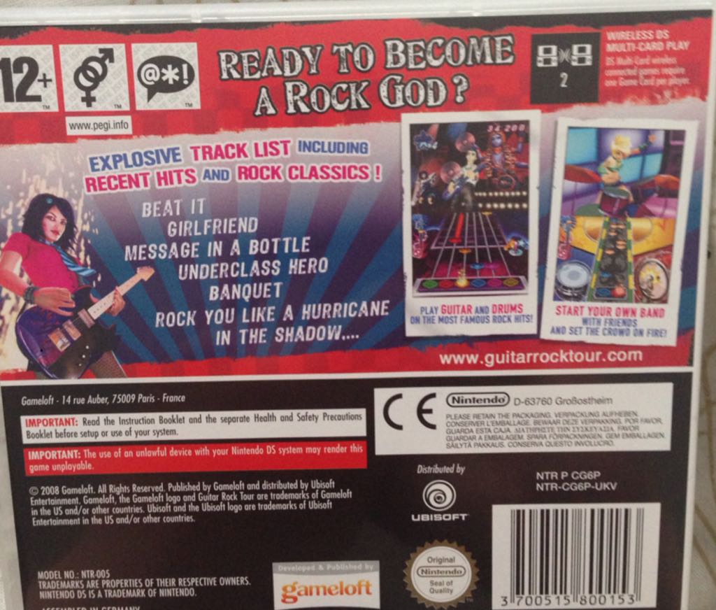 Guitar Rock Tour - Nintendo DS video game collectible [Barcode 3700515800153] - Main Image 2