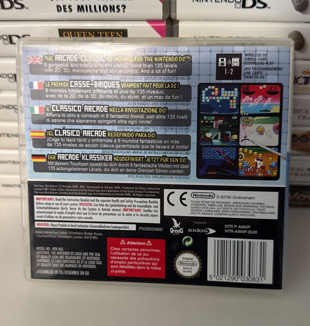 Nervous Brickdown - Nintendo DS (Eidos) video game collectible [Barcode 5021290030831] - Main Image 2