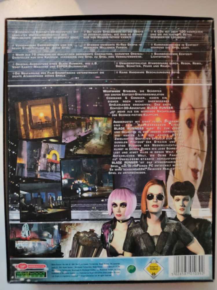 Blade Runner - PC (Virgin Interactive - 1) video game collectible [Barcode 5028587010392] - Main Image 2