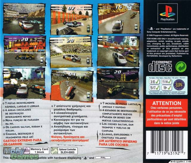 Destruction Derby 2 - Sony PlayStation (Psygnosis Limited - 1) video game collectible - Main Image 2