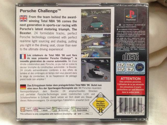 Porsche Challenge - Sony PlayStation (Sony Computer Entertainment - 2) video game collectible [Barcode 711719659327] - Main Image 2