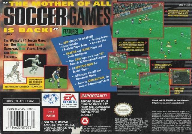 Fifa Soccer 96 - Nintendo Super Nintendo Entertainment System (SNES) (Ea Sports) video game collectible - Main Image 2