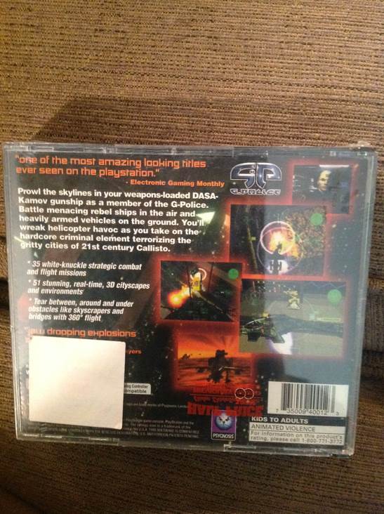 G-Police - Sony PlayStation (Psygnosis - 1) video game collectible [Barcode 735009400123] - Main Image 2