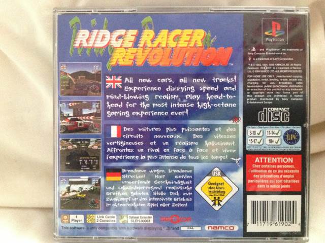 Ridge Racer: Revolution - Sony PlayStation (Namco - 1) video game collectible [Barcode 711719619024] - Main Image 2