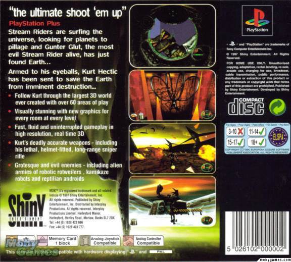 MDK - Sony PlayStation (Interplay - 1) video game collectible [Barcode 5026102000002] - Main Image 2