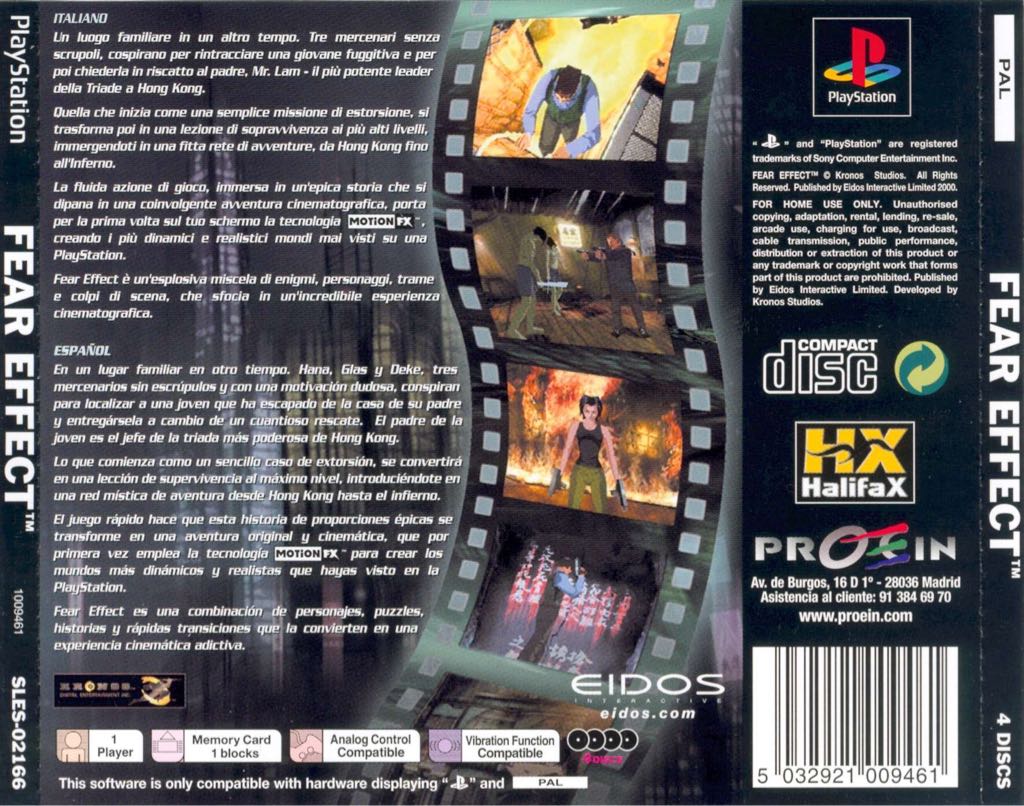 Fear Effect - Sony PlayStation (Eidos Interactive - 1) video game collectible - Main Image 2
