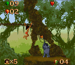 the jungle book - Nintendo Super Nintendo Entertainment System (SNES) (Virgin Interactive - 1) video game collectible - Main Image 3