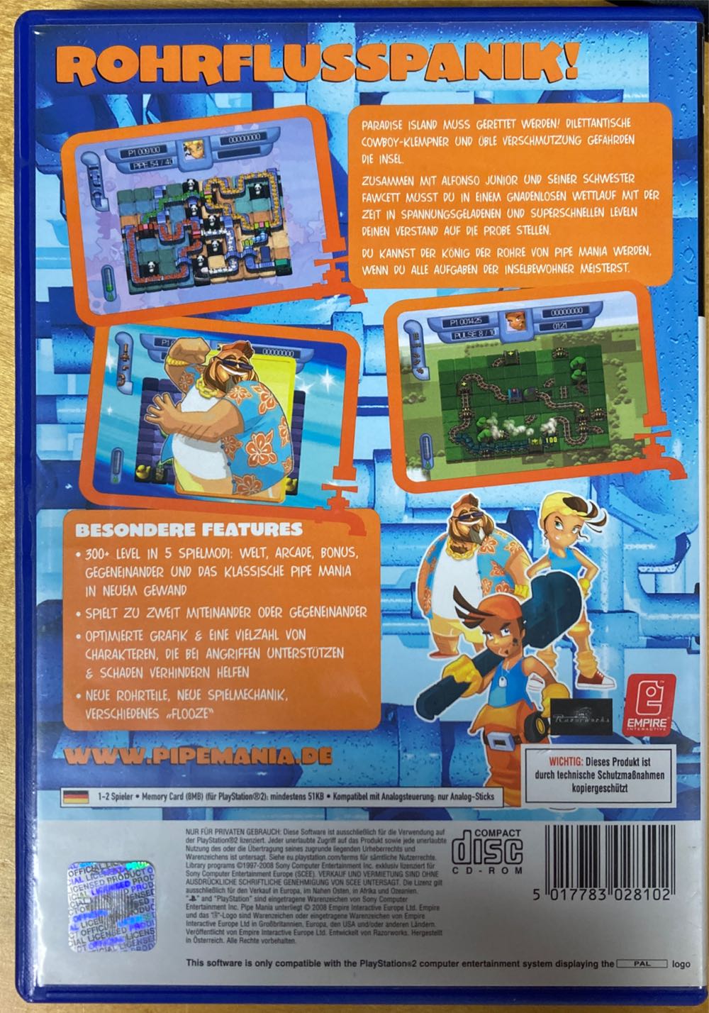 Pipe Mania - Sony PlayStation 2 (PS2) video game collectible [Barcode 5017783028102] - Main Image 2