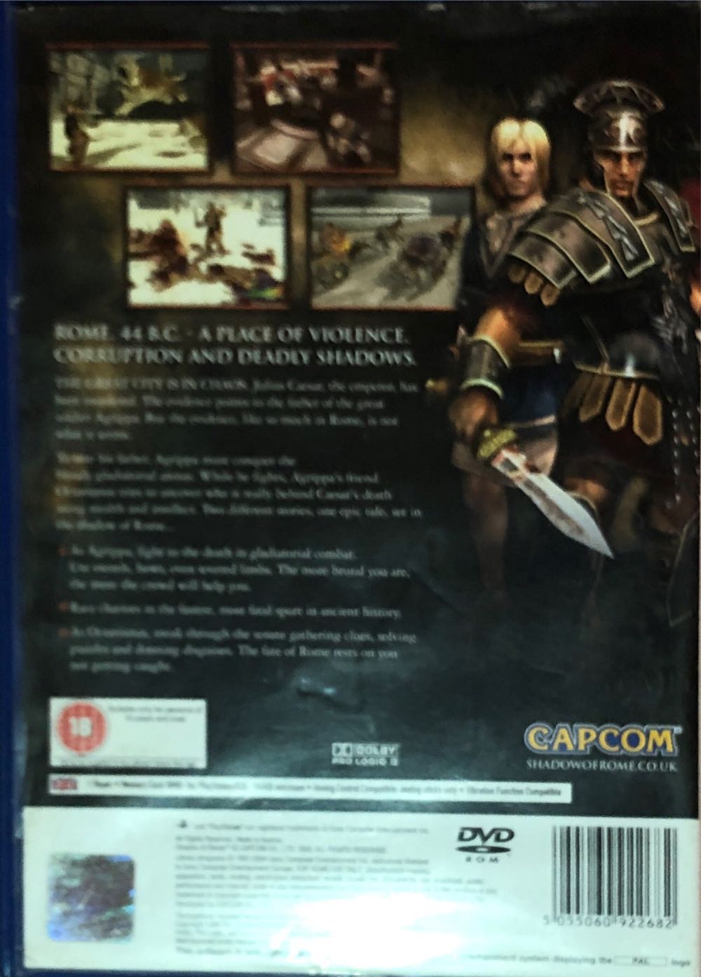 Shadow of Rome - Sony PlayStation 2 (PS2) (Capcom - 1) video game collectible [Barcode 5055060922682] - Main Image 2