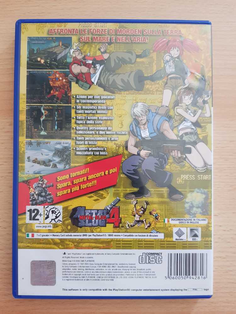 Metal Slug 4 - Sony PlayStation 2 (PS2) (Ignition Entertainment Ltd. - 1-2) video game collectible [Barcode 5060050942816] - Main Image 2