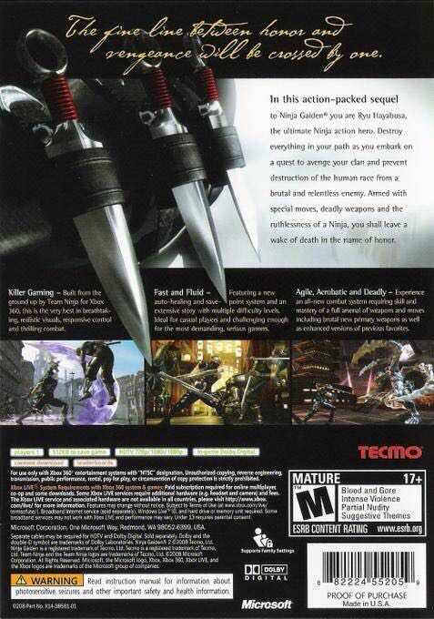 Ninja Gaiden II - Microsoft Xbox 360 (Microsoft - 1) video game collectible [Barcode 0882224552059] - Main Image 2