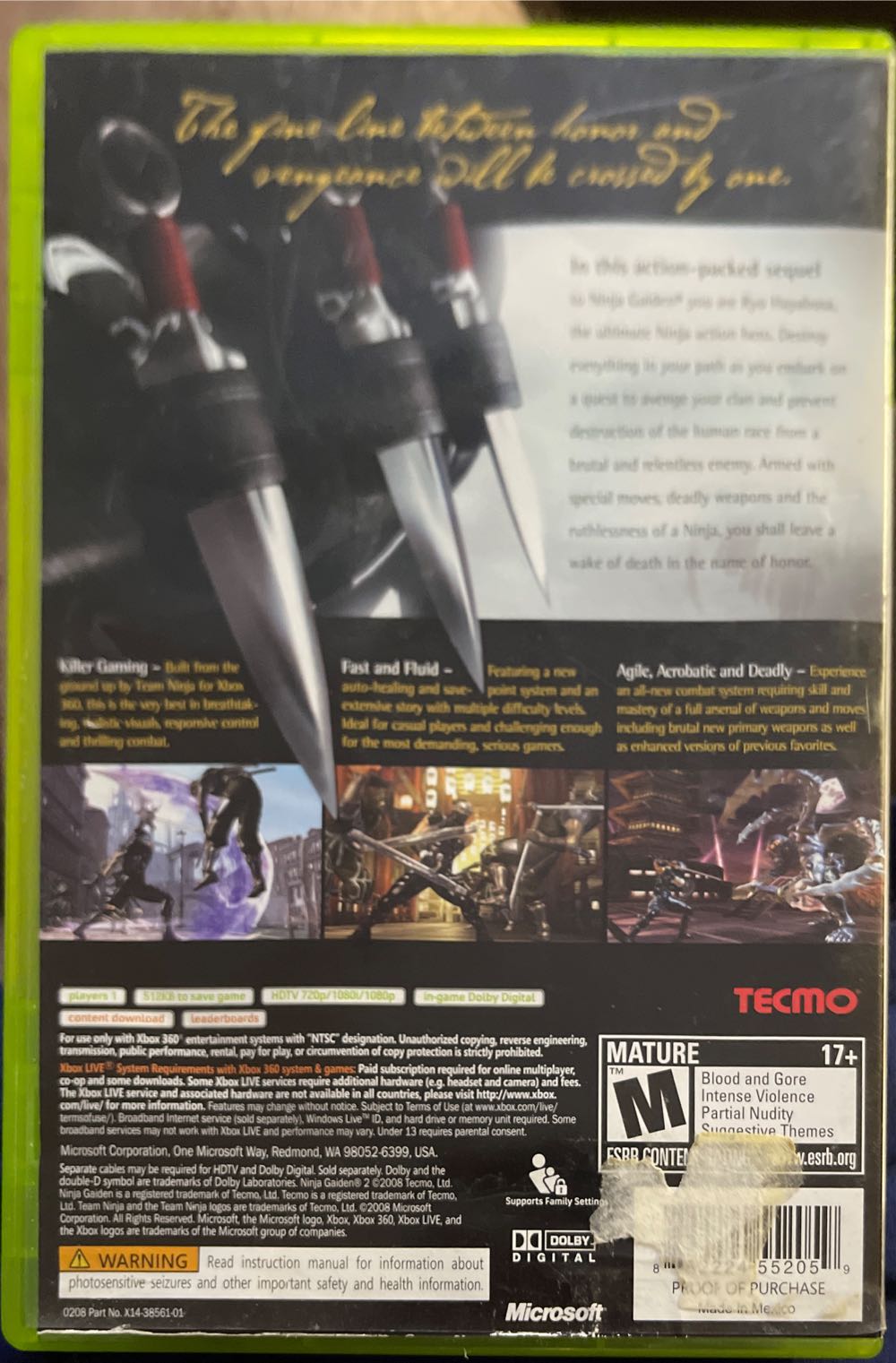 Ninja Gaiden II - Microsoft Xbox 360 (Tecmo - 1) video game collectible [Barcode 1221817729161] - Main Image 2