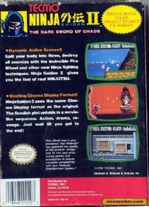 Ninja Gaiden II - Nintendo Entertainment System (NES) (Tecmo - 1) video game collectible - Main Image 2